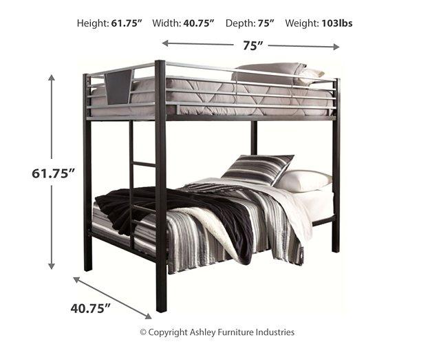 Dinsmore Bunk Bed with Ladder - Theo's Factory Direct Mattress & Furniture (Columbus, OH)