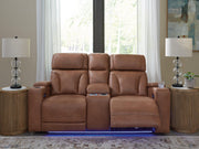 Clean-Slate Power Reclining Loveseat with Console - Theo's Factory Direct Mattress & Furniture (Columbus, OH)