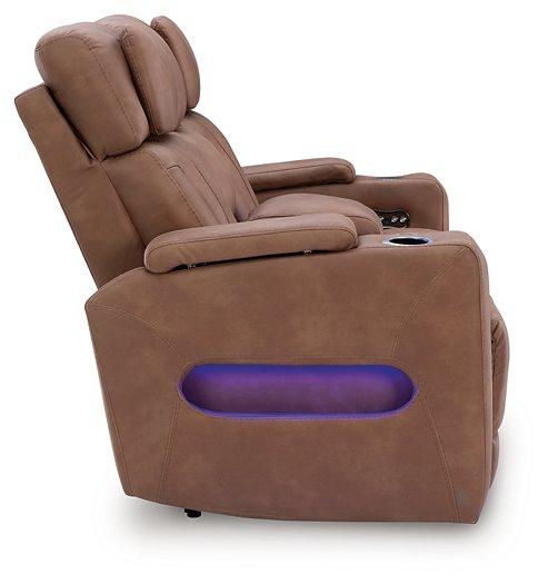 Clean-Slate Power Reclining Loveseat with Console - Theo's Factory Direct Mattress & Furniture (Columbus, OH)