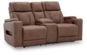 Clean-Slate Power Reclining Loveseat with Console - Theo's Factory Direct Mattress & Furniture (Columbus, OH)