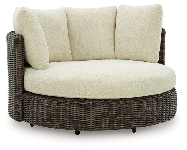 Kimora Outdoor Swivel Lounge Chair with Cushion - Theo's Factory Direct Mattress & Furniture (Columbus, OH)