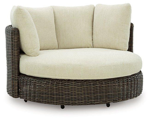 Kimora Outdoor Swivel Lounge Chair with Cushion - Theo's Factory Direct Mattress & Furniture (Columbus, OH)