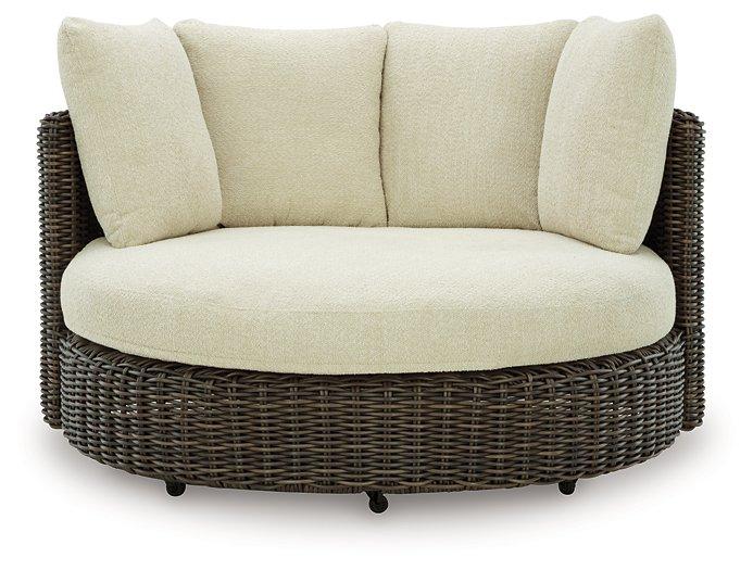 Kimora Outdoor Swivel Lounge Chair with Cushion - Theo's Factory Direct Mattress & Furniture (Columbus, OH)