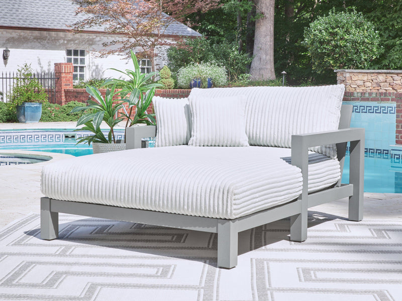 Hurley Park Outdoor Chaise Lounge with Cushion - Theo's Factory Direct Mattress & Furniture (Columbus, OH)