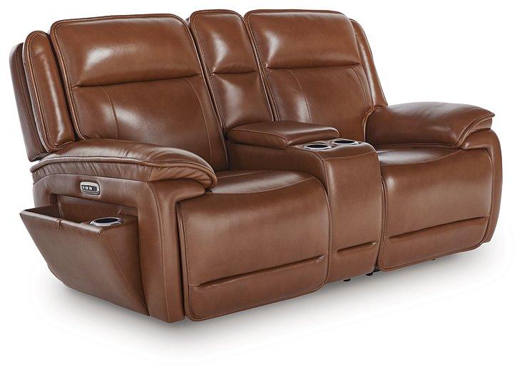 Healy Pier Power Reclining Loveseat with Console - Theo's Factory Direct Mattress & Furniture (Columbus, OH)