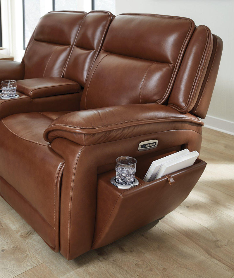 Healy Pier Power Reclining Loveseat with Console - Theo's Factory Direct Mattress & Furniture (Columbus, OH)