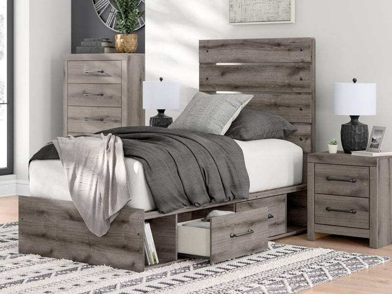 Graystorm Bed with Storage - Theo's Factory Direct Mattress & Furniture (Columbus, OH)