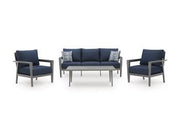 Gali Outdoor Sofa/Chairs/Table Set (Set of 4) - Theo's Factory Direct Mattress & Furniture (Columbus, OH)