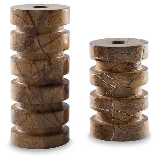 Emsleyfield Candle Holder Set (Set of 2) - Theo's Factory Direct Mattress & Furniture (Columbus, OH)