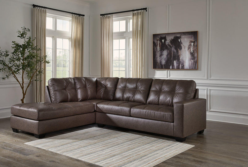 Barlin Mills Sectional with Chaise - Theo's Factory Direct Mattress & Furniture (Columbus, OH)