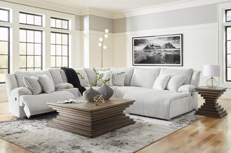 Top Tier Reclining Sectional with Chaise - Theo's Factory Direct Mattress & Furniture (Columbus, OH)