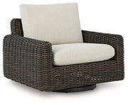 Kimora Outdoor Swivel Lounge Chair - Theo's Factory Direct Mattress & Furniture (Columbus, OH)