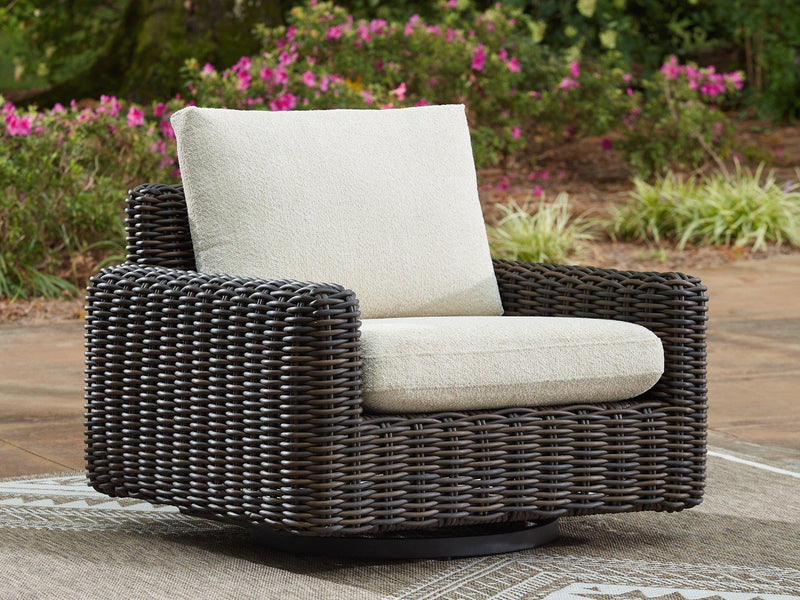 Kimora Outdoor Swivel Lounge Chair - Theo's Factory Direct Mattress & Furniture (Columbus, OH)