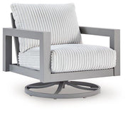 Hurley Park Outdoor Swivel Chair with Cushion - Theo's Factory Direct Mattress & Furniture (Columbus, OH)