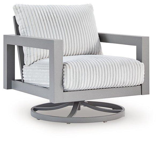 Hurley Park Outdoor Swivel Chair with Cushion - Theo's Factory Direct Mattress & Furniture (Columbus, OH)