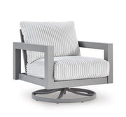 Hurley Park Outdoor Swivel Chair with Cushion - Theo's Factory Direct Mattress & Furniture (Columbus, OH)