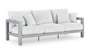 Hurley Park Outdoor Sofa with Cushion - Theo's Factory Direct Mattress & Furniture (Columbus, OH)