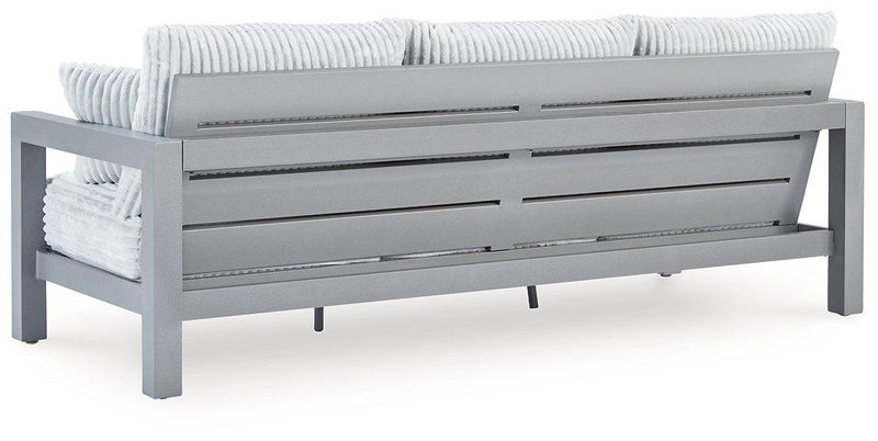 Hurley Park Outdoor Sofa with Cushion - Theo's Factory Direct Mattress & Furniture (Columbus, OH)