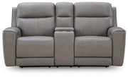 5Z-Comfort Power Reclining Loveseat with Console - Theo's Factory Direct Mattress & Furniture (Columbus, OH)