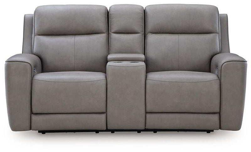 5Z-Comfort Power Reclining Loveseat with Console - Theo's Factory Direct Mattress & Furniture (Columbus, OH)