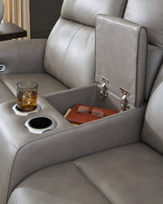 5Z-Comfort Power Reclining Loveseat with Console - Theo's Factory Direct Mattress & Furniture (Columbus, OH)