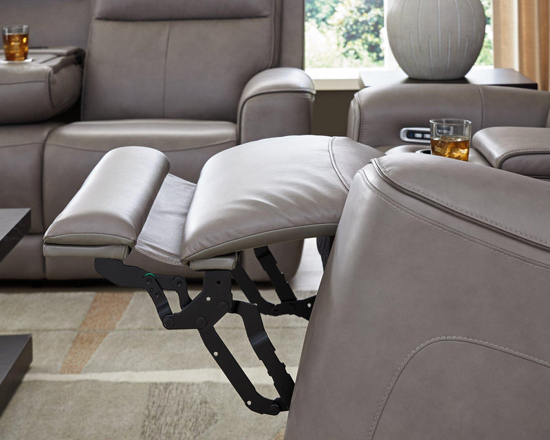 5Z-Comfort Power Reclining Loveseat with Console - Theo's Factory Direct Mattress & Furniture (Columbus, OH)