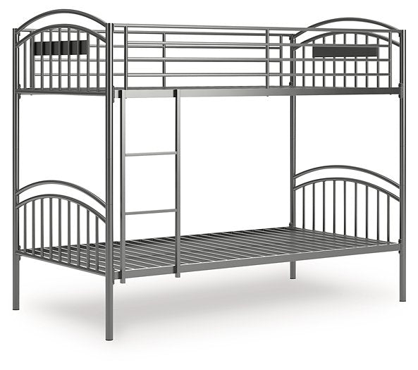 Lanceburg Bunk Bed with Ladder - Theo's Factory Direct Mattress & Furniture (Columbus, OH)