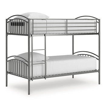 Lanceburg Bunk Bed with Ladder - Theo's Factory Direct Mattress & Furniture (Columbus, OH)