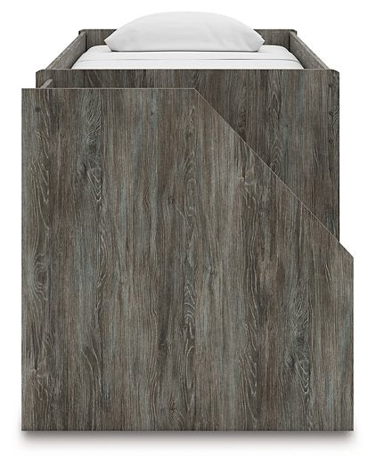 Frandern Loft Bed with Bookcase and Drawer Storage - Theo's Factory Direct Mattress & Furniture (Columbus, OH)