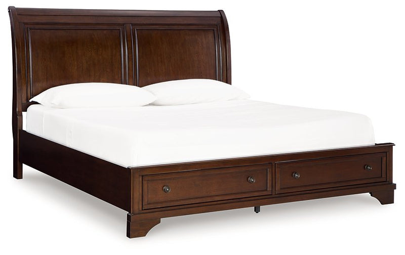 Trellington Sleigh Storage Bed - Theo's Factory Direct Mattress & Furniture (Columbus, OH)