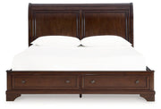 Trellington Sleigh Storage Bed - Theo's Factory Direct Mattress & Furniture (Columbus, OH)