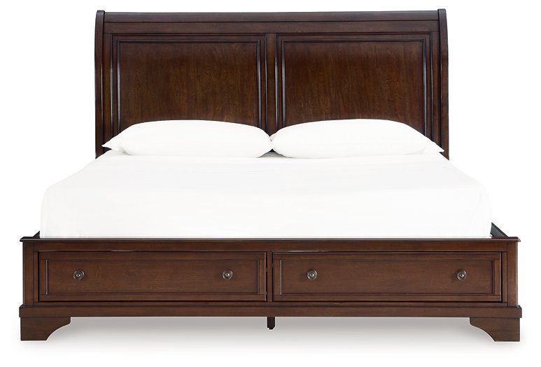 Trellington Sleigh Storage Bed - Theo's Factory Direct Mattress & Furniture (Columbus, OH)
