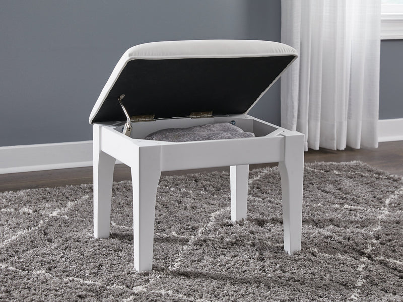 Chalanna Vanity Stool - Theo's Factory Direct Mattress & Furniture (Columbus, OH)