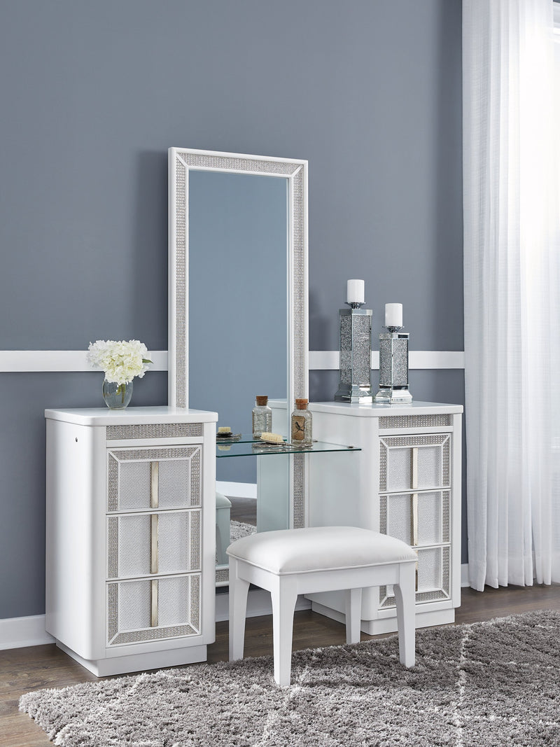 Chalanna Vanity with Mirror - Theo's Factory Direct Mattress & Furniture (Columbus, OH)