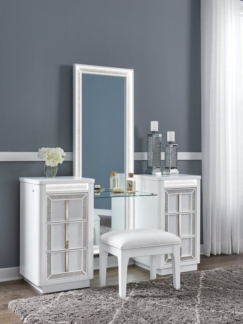 Chalanna Vanity with Mirror - Theo's Factory Direct Mattress & Furniture (Columbus, OH)