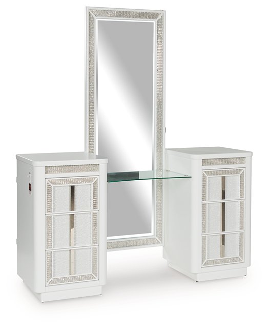 Chalanna Vanity with Mirror - Theo's Factory Direct Mattress & Furniture (Columbus, OH)