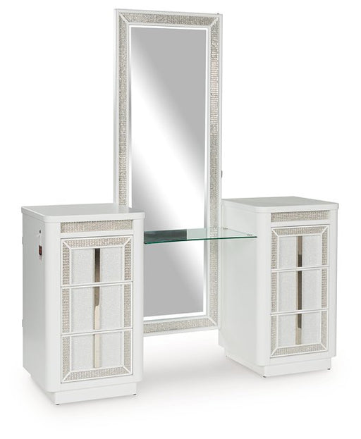 Chalanna Vanity with Mirror - Theo's Factory Direct Mattress & Furniture (Columbus, OH)