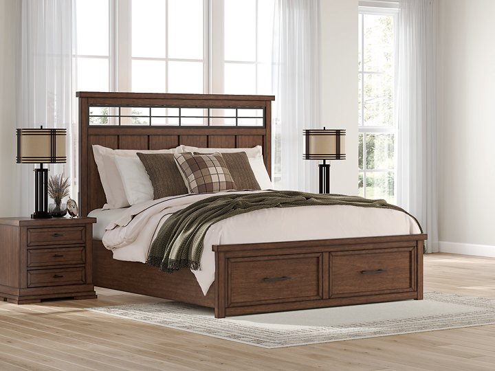Taffenbrook Panel Storage Bed - Theo's Factory Direct Mattress & Furniture (Columbus, OH)