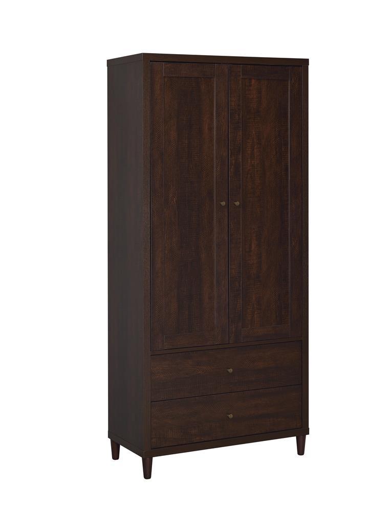 Wadeline 2-door Tall Accent Cabinet Rustic Tobacco - Theo's Factory Direct Mattress & Furniture (Columbus, OH)