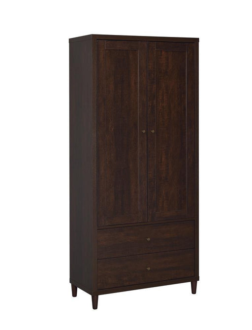 Wadeline 2-door Tall Accent Cabinet Rustic Tobacco - Theo's Factory Direct Mattress & Furniture (Columbus, OH)