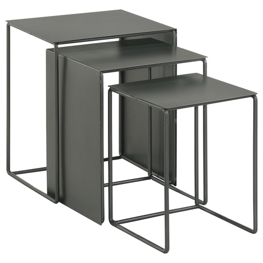 Imez 3-piece Rectangular Metal Nesting Table Grey - Theo's Factory Direct Mattress & Furniture (Columbus, OH)