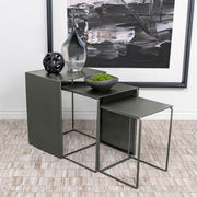 Imez 3-piece Rectangular Metal Nesting Table Grey - Theo's Factory Direct Mattress & Furniture (Columbus, OH)