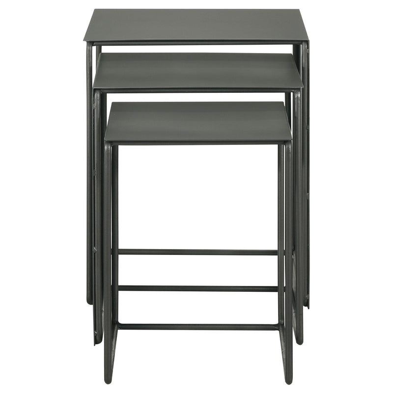 Imez 3-piece Rectangular Metal Nesting Table Grey - Theo's Factory Direct Mattress & Furniture (Columbus, OH)