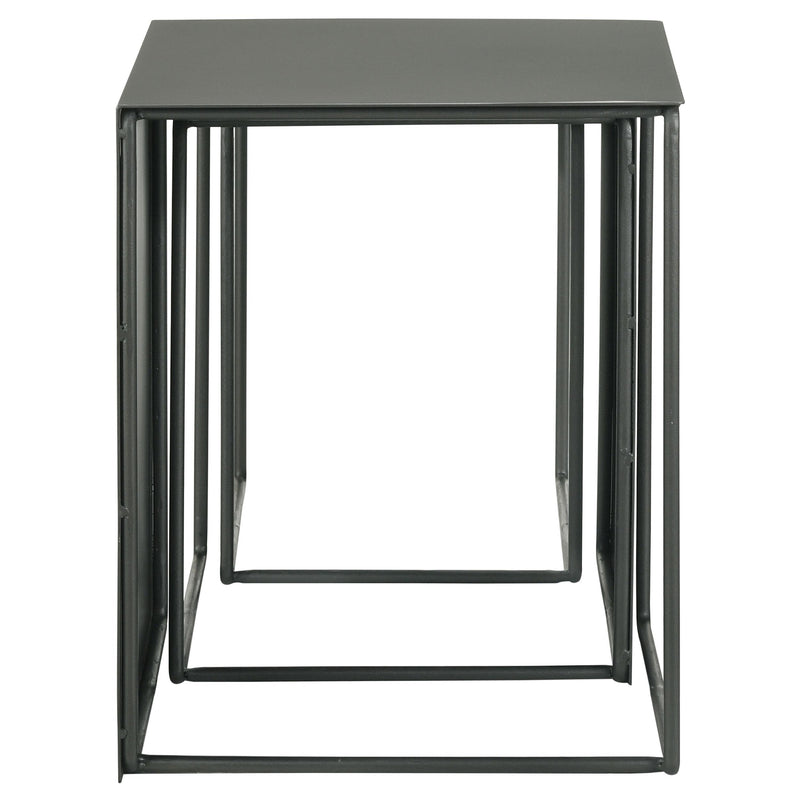 Imez 3-piece Rectangular Metal Nesting Table Grey - Theo's Factory Direct Mattress & Furniture (Columbus, OH)