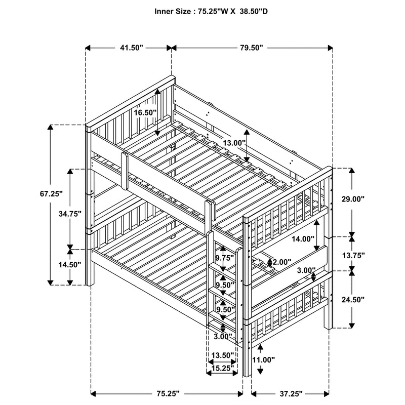 Dakota Bunk Beds - Theo's Factory Direct Mattress & Furniture (Columbus, OH)