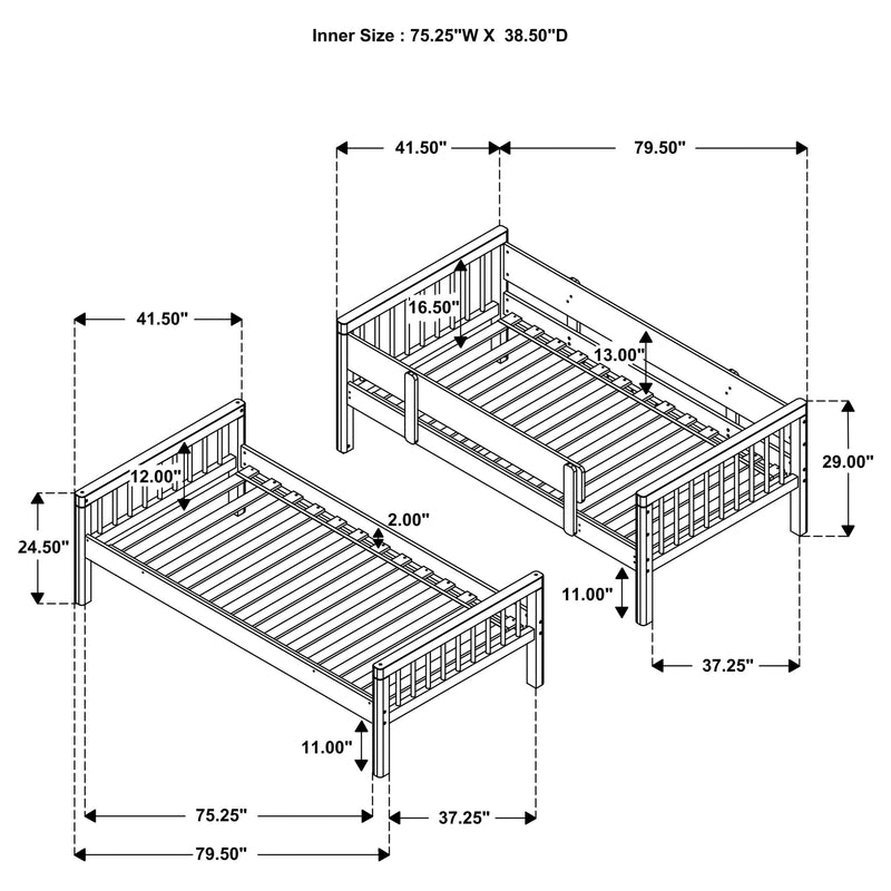 Dakota Bunk Beds - Theo's Factory Direct Mattress & Furniture (Columbus, OH)