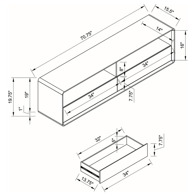 Ellice TV Stands - Theo's Factory Direct Mattress & Furniture (Columbus, OH)