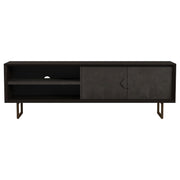 Marsden 2-door Wood 70" TV Stand Charcoal Black - Theo's Factory Direct Mattress & Furniture (Columbus, OH)