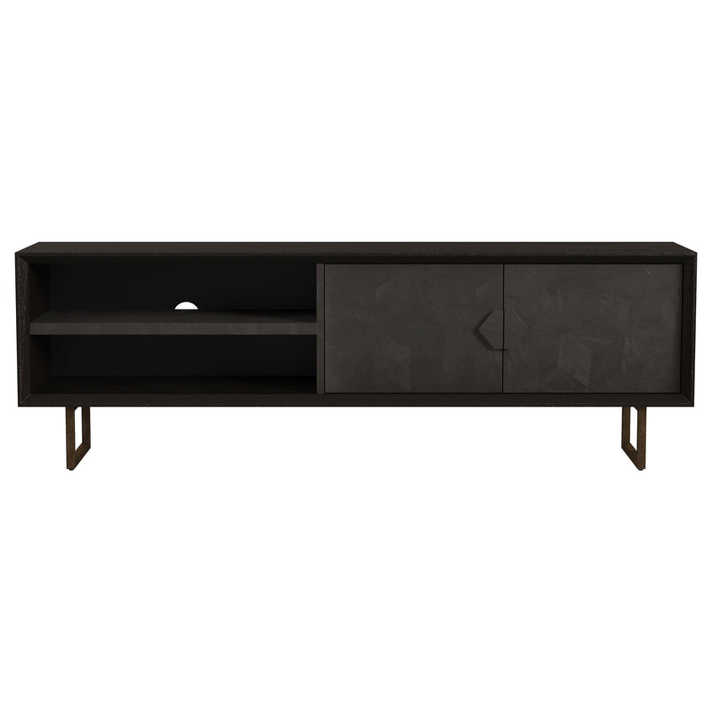 Marsden 2-door Wood 70" TV Stand Charcoal Black - Theo's Factory Direct Mattress & Furniture (Columbus, OH)