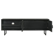Marsden 2-door Wood 70" TV Stand Charcoal Black - Theo's Factory Direct Mattress & Furniture (Columbus, OH)